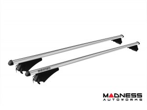 Alfa Romeo Stelvio Roof Rack Cross Bars - for models w/ factory roof rails - Silver 2018-2025